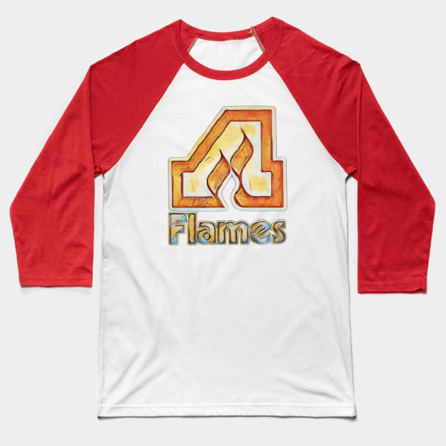 Atlanta Flames Hockey Baseball T-Shirt by Kitta’s Shop